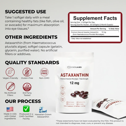Astaxanthin Softgels — Targeted support for vision, skin, and cell health